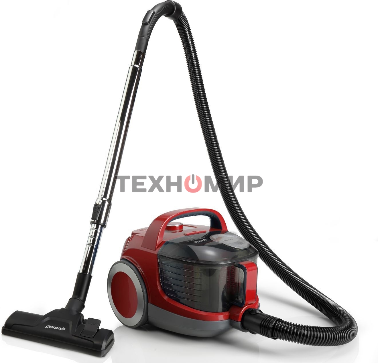 Пылесос Gorenje VC1901GACRCY черный/красный, 280/1900 Вт, уборка сухая, пылесборник контейнер 2.2 л