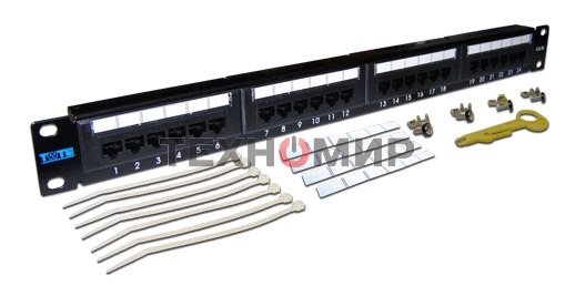 Патч-панель TWT 48 портов, UTP, кат.6, 2U