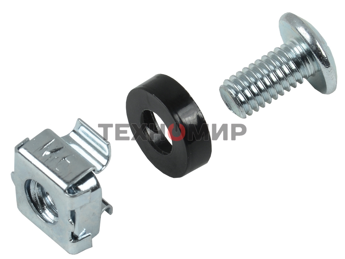 Набор ITK закладных винтов-шайб-гаек под крестовую отвертку (M6x12мм)