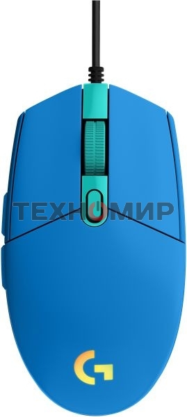 Мышь проводная Logitech G102 LIGHTSYNC синий, 8000 dpi, USB, кнопки - 6