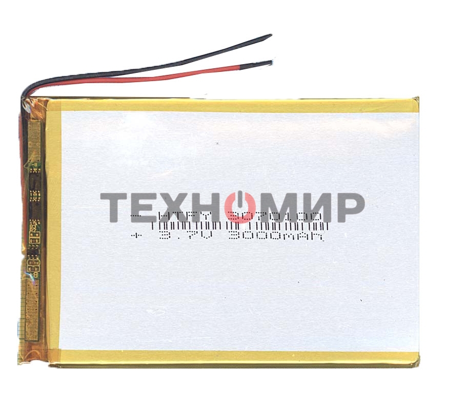 Аккумулятор Li-Pol (батарея) 3x70x100мм 2pin 3.7V/3000mAh
