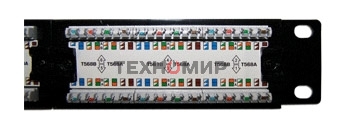 Патч-панель TWT 48 портов, UTP, кат.6, 2U