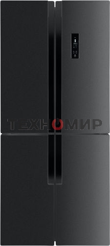 Холодильник Maunfeld MFF181NFSB черная сталь трехкамерный 320/154л морозилка снизу, Total No Frost, Side by Side