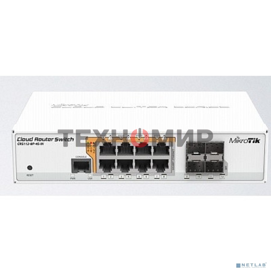 Маршрутизатор 8PORT 1000M 4SFP CRS112-8P-4S-IN MIKROTIK