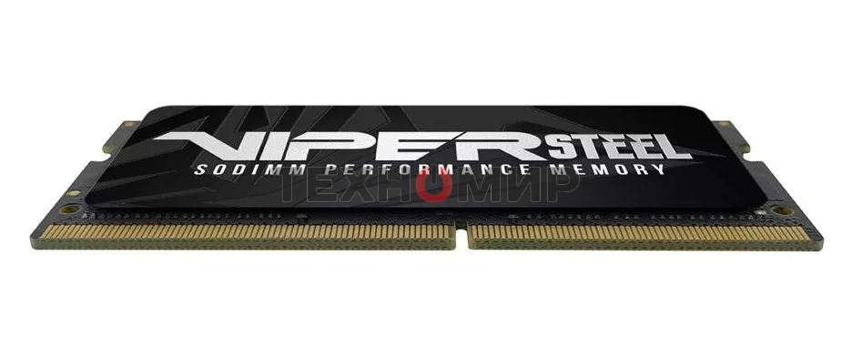 Оперативная память Patriot Steel Series, DDR4, 32GB (1x32 GB), 3200 MHz, CL22, радиатор, черный, SO-DIMM
