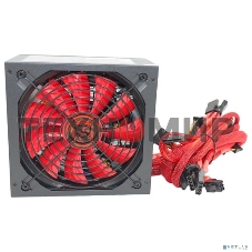 Блок питания Ginzzu PC500 (Red), 500Вт 80 PLUS, 140мм, черный