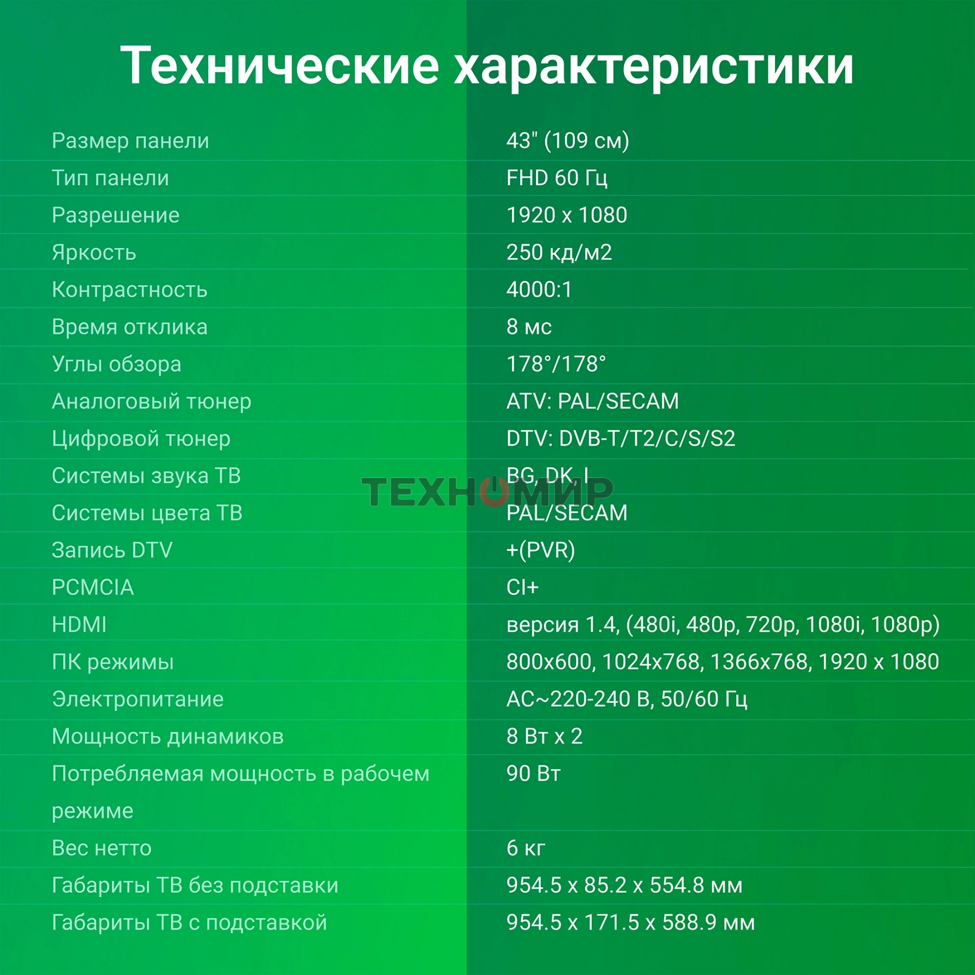 Телевизор Digma 43