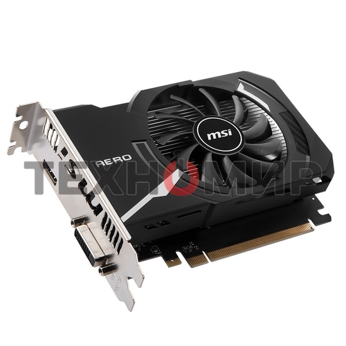 Видеокарта MSI PCIE16 GT1030 2GB GDDR4 GT 1030 AERO ITX 2GD4 OC