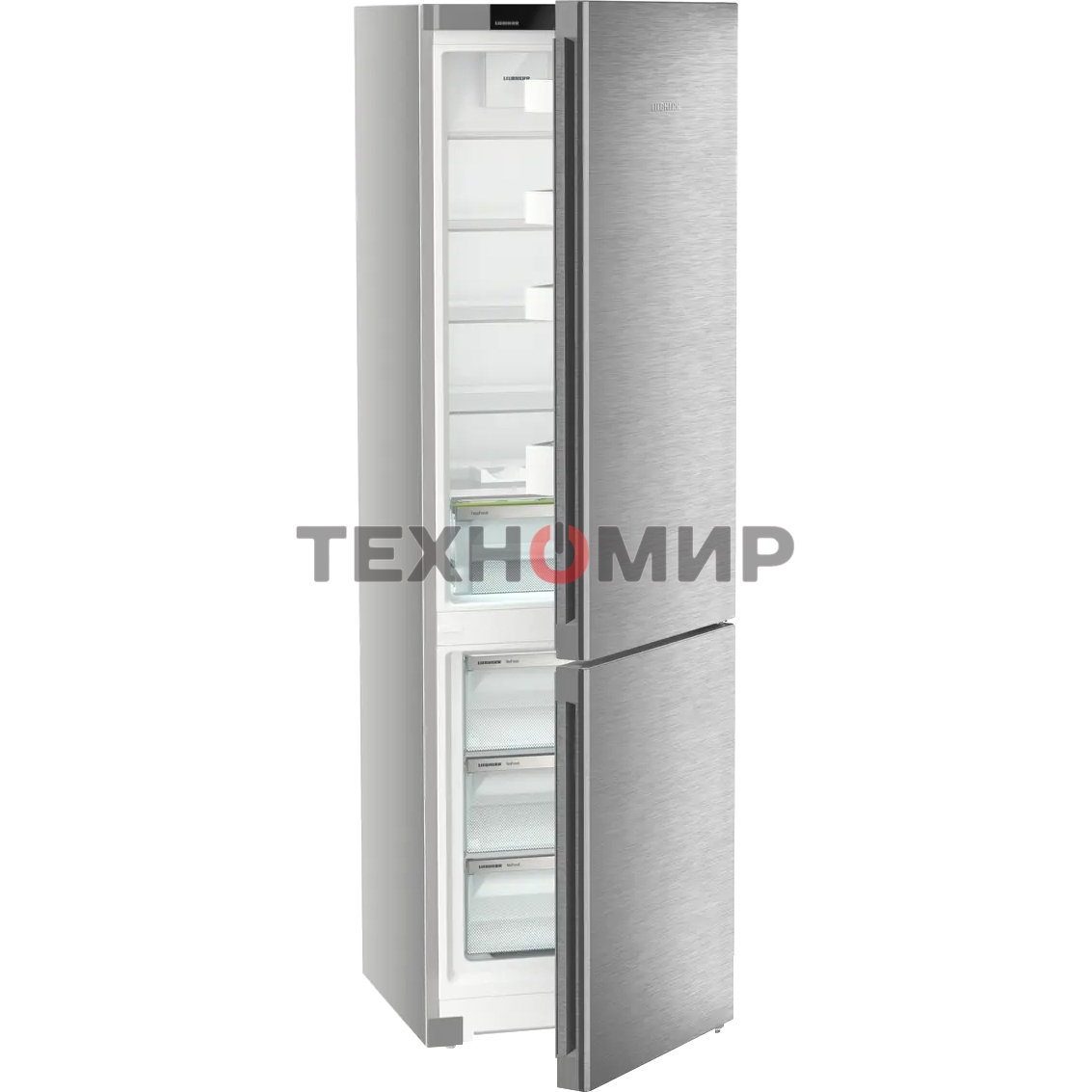 Холодильники Liebherr Pure CNsdc 5703-22 001 серебристый SmartSteel двухкамерный 266/94л морозилка снизу