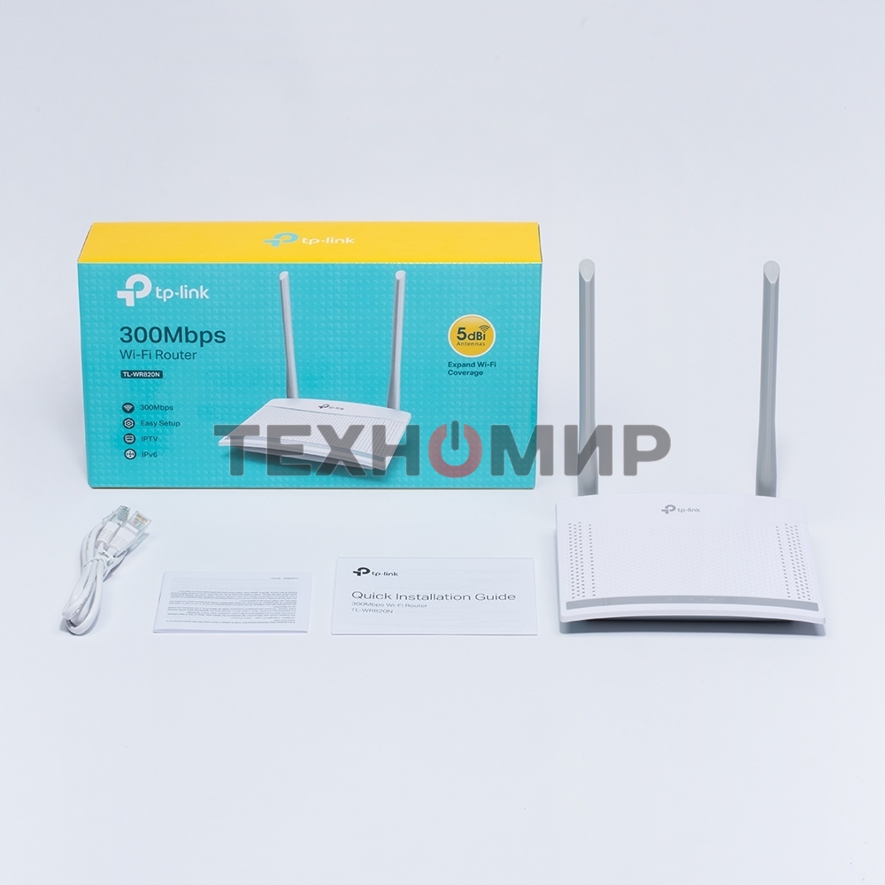 Роутер беспроводной TP-Link TL-WR820N N300 10/100BASE-TX белый