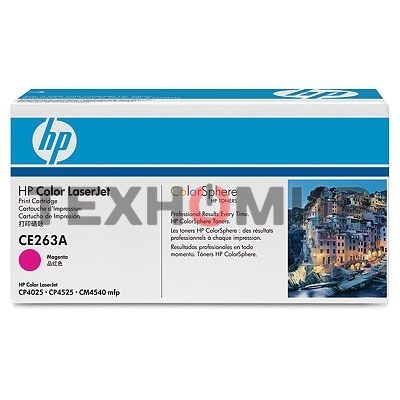 Картридж лазерный HP CE263A пурпурный CLJ CP4025/CP4525 (11000 стр.)