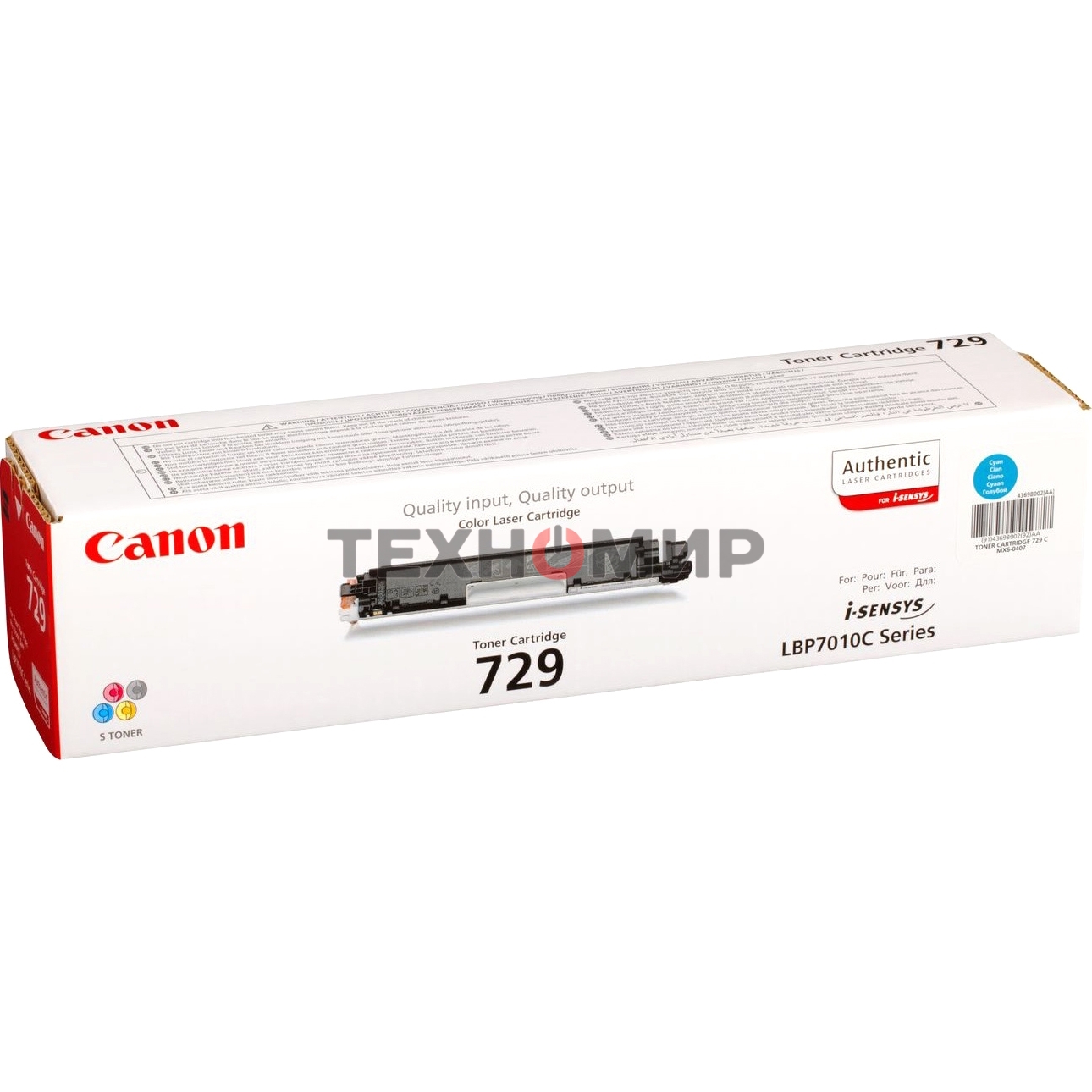 Картридж лазерный Canon Cartridge 729C (4369B002) голубой (1000 стр.) для Canon i-Sensys LBP-7010C/7018C