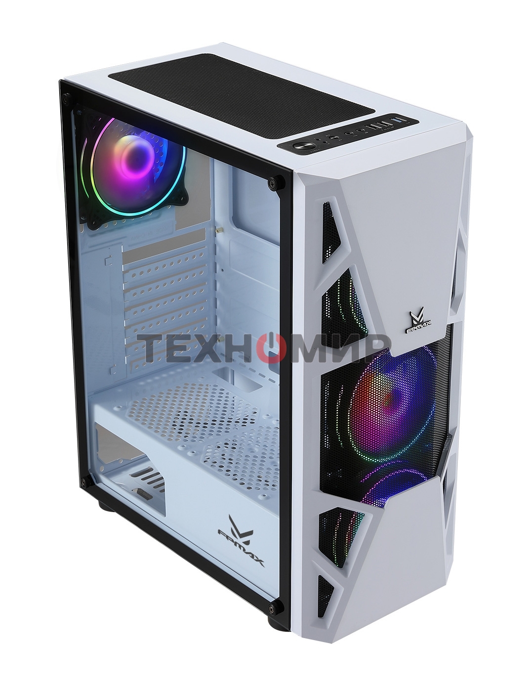 Компьютерный корпус AeroCool/Formula CL-3303W RGb белый без БП ATX 6x120мм 2xUSB 2.0 1xUSB 3.0 audio bott PSU