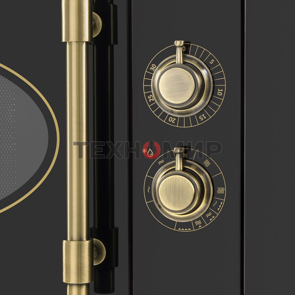 Микроволновая печь встраиваемая Maunfeld JBMO.20.5GRBG черный, 20 л, 700 Вт, переключатели - поворотный механизм