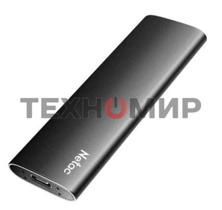 Внешний SSD Netac Z SLIM, 500 Gb, USB 3.2 Gen 2 Type-C, R/W 550/480, черный