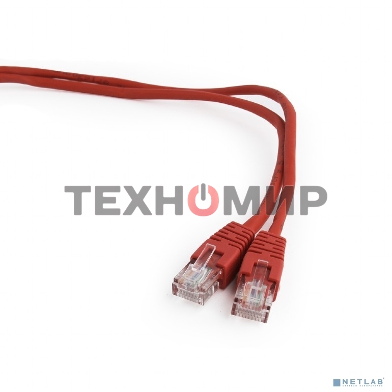 Патч-корд UTP Cablexpert cat.5e, 5м, литой, многожильный (красный)