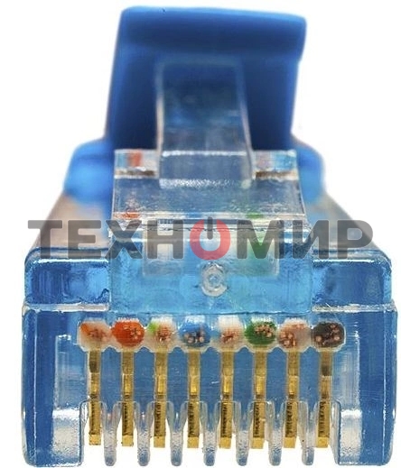 Патч-корд Suprlan 10-0149 UTP RJ-45 вил.-вилка RJ-45 cat.5e 3м синий LSZH 24AWG