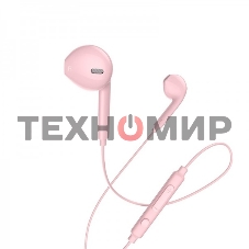 Наушники проводные вставки с микрофоном Hoco M55 розовый