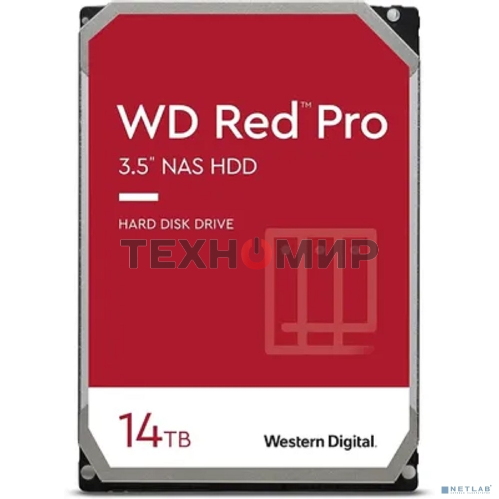 Жесткий диск WD SATA-III 14Tb WD142KFGX NAS Red Pro (7200rpm) 512Mb 3.5