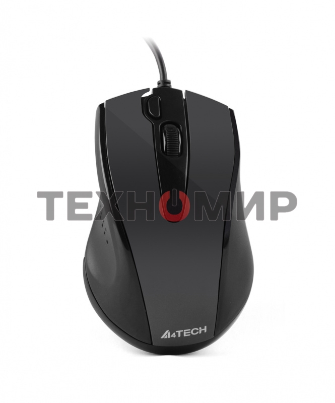 Мышь проводная A4Tech N-500FS черный, 1200 dpi, USB, кнопки - 4