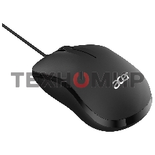 Мышь проводная Acer OMW140 черный, 1200 dpi, USB, кнопки - 3