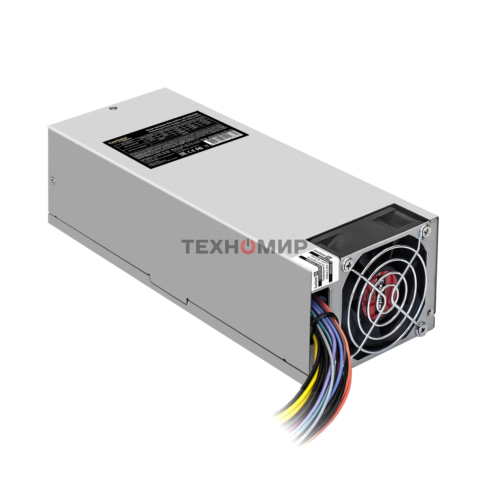 Блок питания серверный 920W ExeGate EX292187RUS ServerPRO-2U-920ADS (2U, APFC, КПД 87% (80 PLUS Silver), 6см ball bearing fan, 24pin, 2x8pin, 5xSATA, 3xIDE)