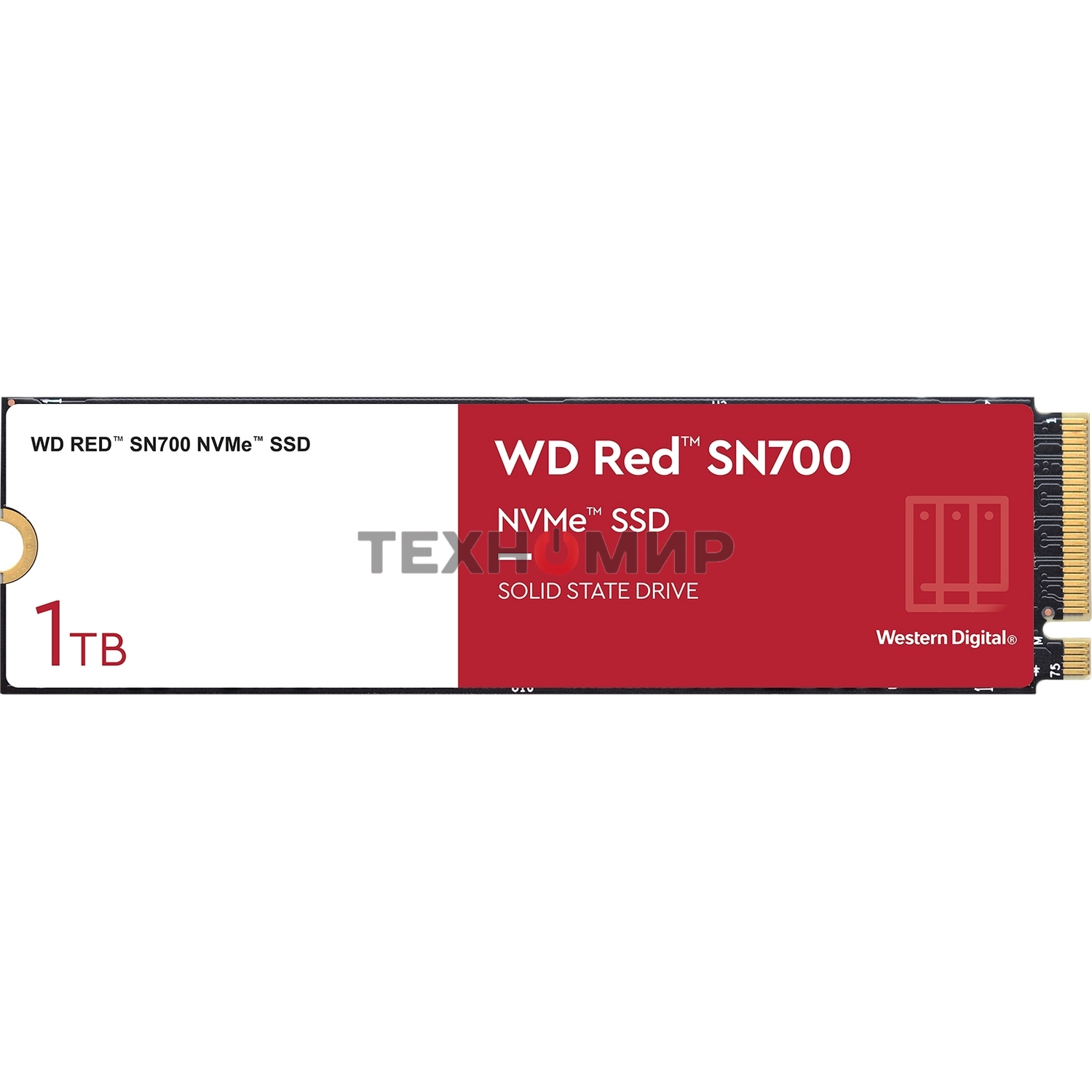 Накопитель SSD WD Red SN700, 1Tb, PCIe 3.0 x4, M.2 2280, NVMe, R/W 3430/3000