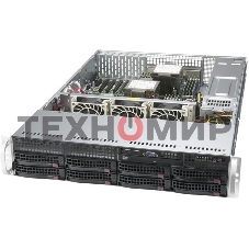 Серверная платформа Supermicro SYS-620P-TR 2U noCPU(2)3rd GenScalable/TDP 270W/no DIMM(18)/SATARAID HDD(8)LFF/2x1GbE/1200W