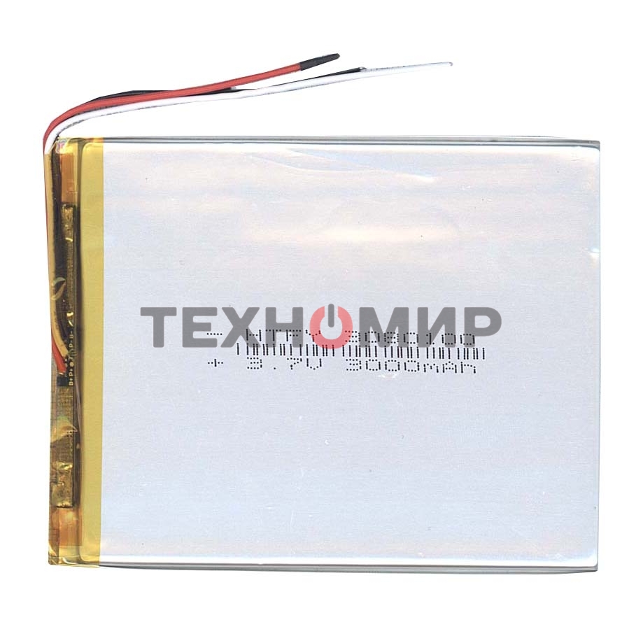Аккумулятор Li-Pol (батарея) 3x80x100мм 3pin 3.7V/3000mAh