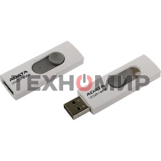 Флешка USB ADATA UV220 (AUV220-64G-RWHGY), 64Gb, USB 2.0, R/W 15/5, белый/серый