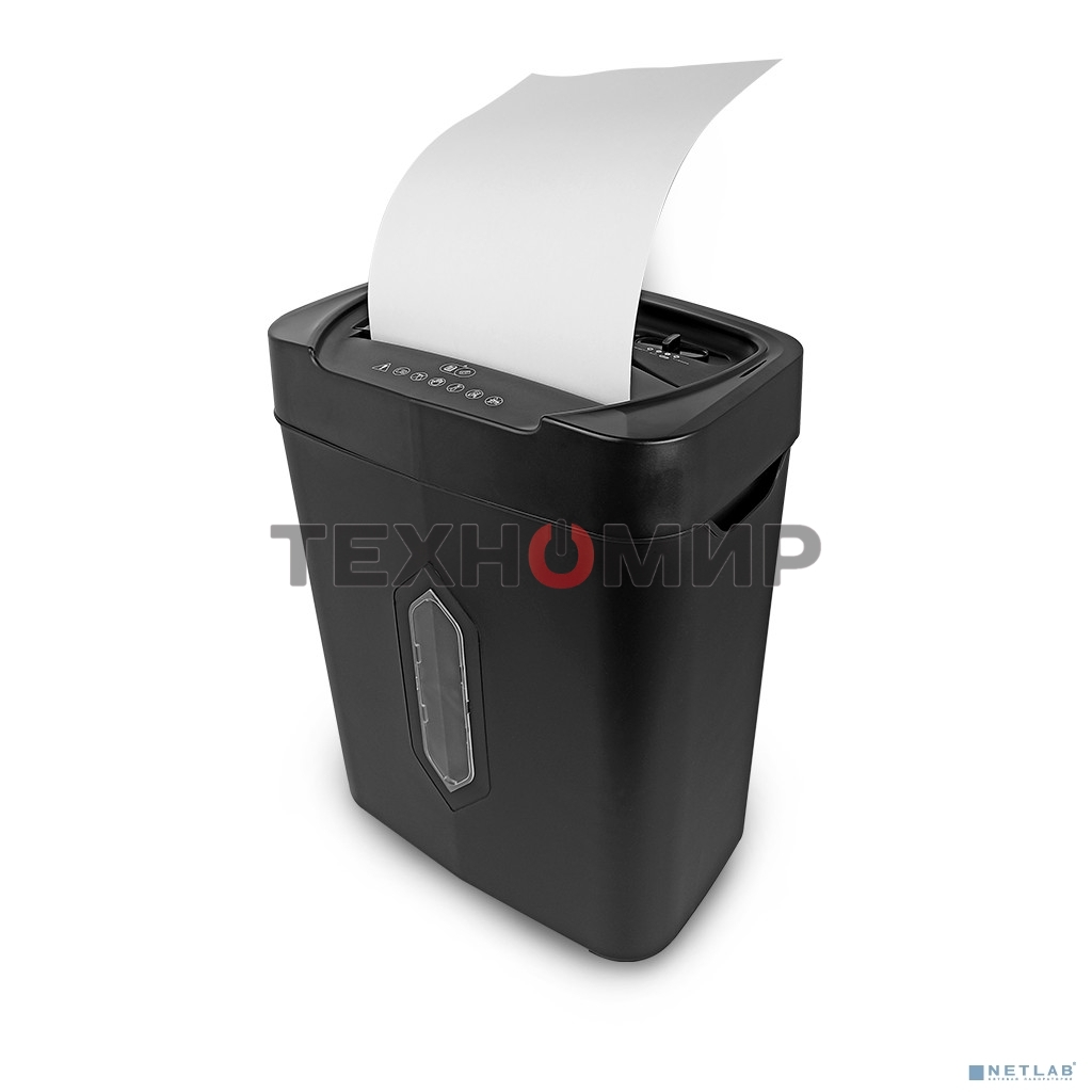 Шредер ГЕЛЕОС УМ22-4 DIN P-4 (4 ур-нь секр.), фрагмент 4х35мм, 14 лист (70г/м2), CD/пл.карты/скрепки/скобы, 22 литра