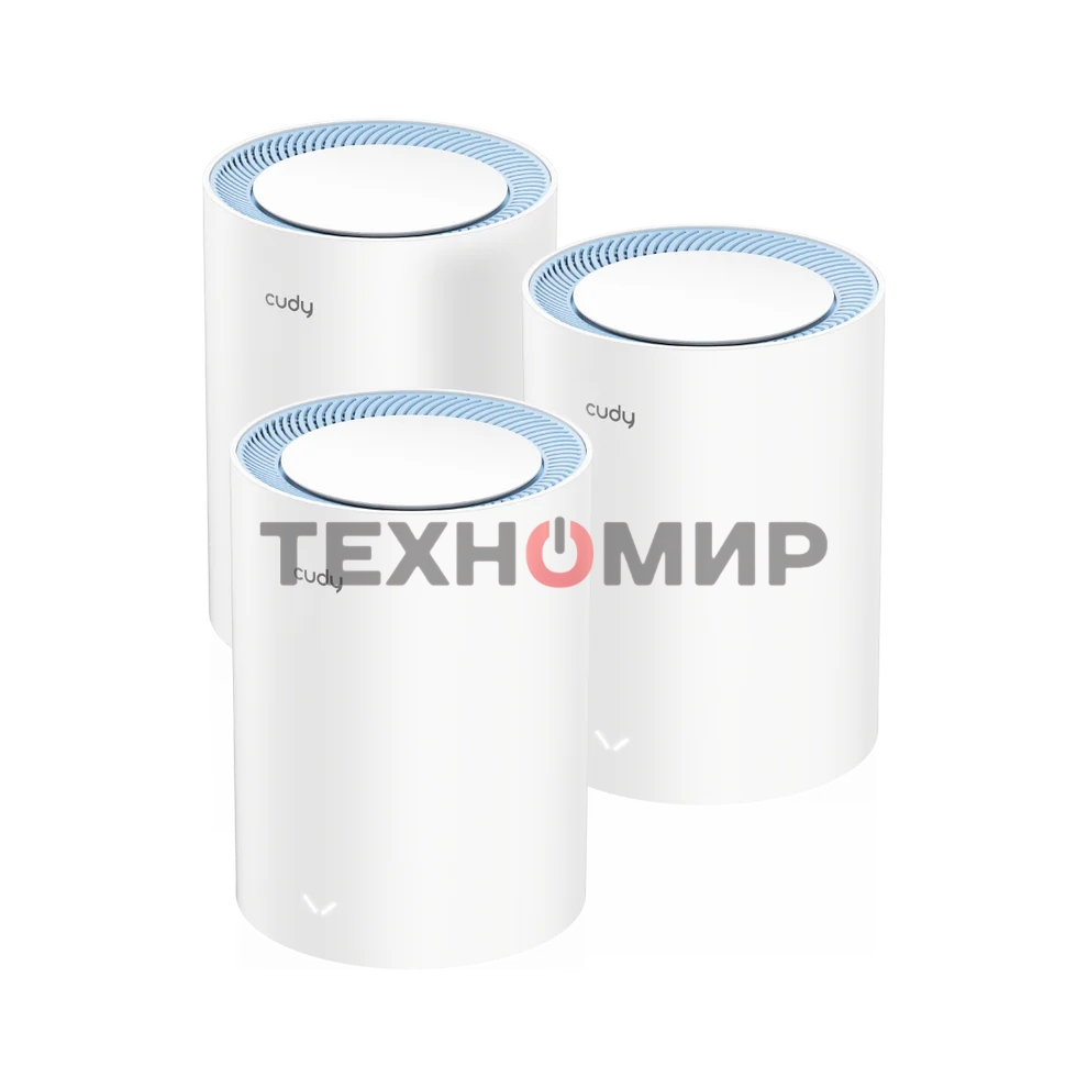 Бесшовный Mesh роутер Cudy M1200(3-Pack) AC1200 10/100BASE-TX белый (упак.:3шт)