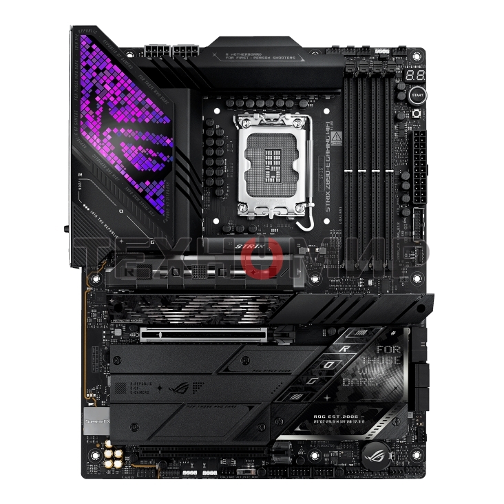 Материнская плата ASUS ROG STRIX Z890-E GAMING WIFI, LGA 1851, Intel Z890, 4xDDR5, 4xSATA, 7xM.2, 1xPCIe 5.0 x16, 1xPCIe 4.0 x16, 1xHDMI, 1xDP, 2xUSB-C Thunderbolt 4, 7xUSB-A 3.2 Gen 2, 3xUSB-A 3.2 Gen 1, 2xUSB-C 3.2 Gen 2x2, 1x 5Gb LAN, 2x3.5 мм, 7.1, AT