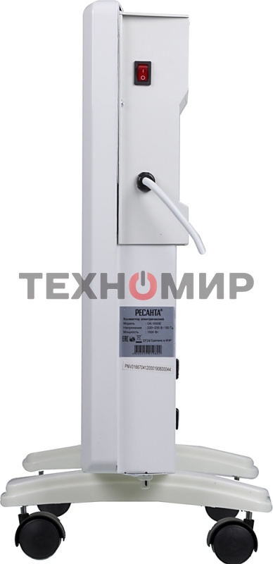 Конвектор электрический Ресанта ОК-1000Е белый, 1000 Вт, 10 м2, термостат, дисплей