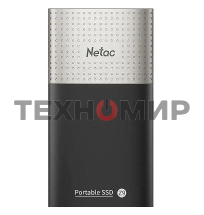 Внешний SSD Netac Z9, 2TB, USB 3.2 Gen 2 Type-C, R/W 550/480, черный