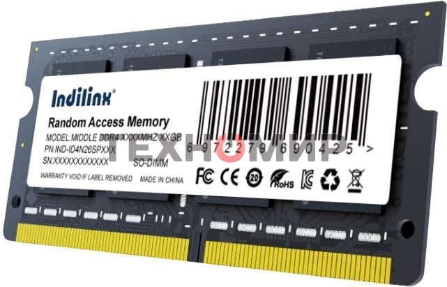 Оперативная память Indillinx, DDR4, 16GB (1x16 GB), 3200 MHz, CL22, SO-DIMM