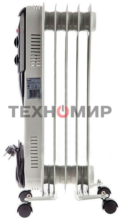 Обогреватель масляный Ресанта ОМПТ- 5Н (5 секций), белый, 1000 Вт, 10 м2, термостат 67/3/2