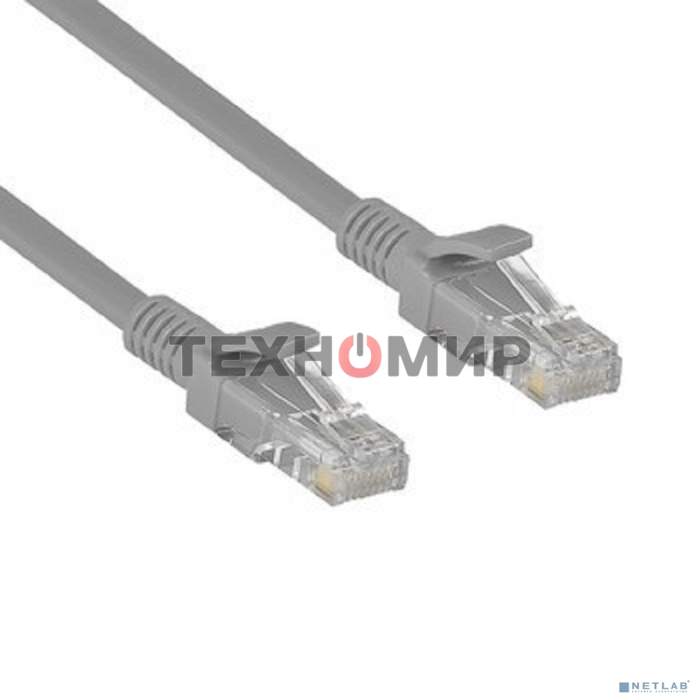 Патч-корд ExeGate UTP-RJ45-RJ45-5e-CU-3M-GY, UTP, cat.5e, 3м, медь, серый