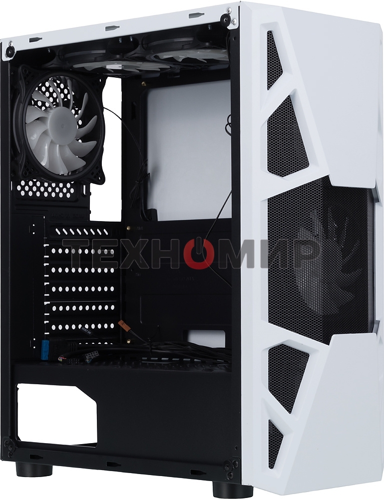 Компьютерный корпус AeroCool/Formula CL-3303W RGb белый без БП ATX 6x120мм 2xUSB 2.0 1xUSB 3.0 audio bott PSU