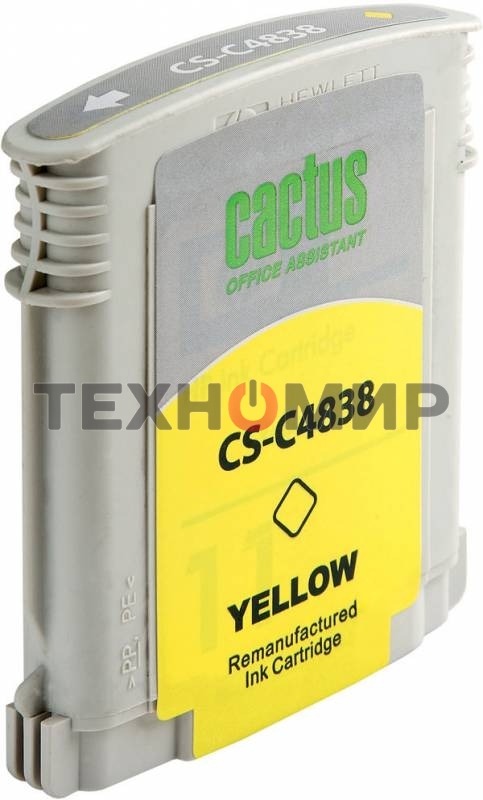 Картридж струйный Cactus CS-C4838 желтый (29 мл) для №11 HP 2000/2500/1000/1100/1200