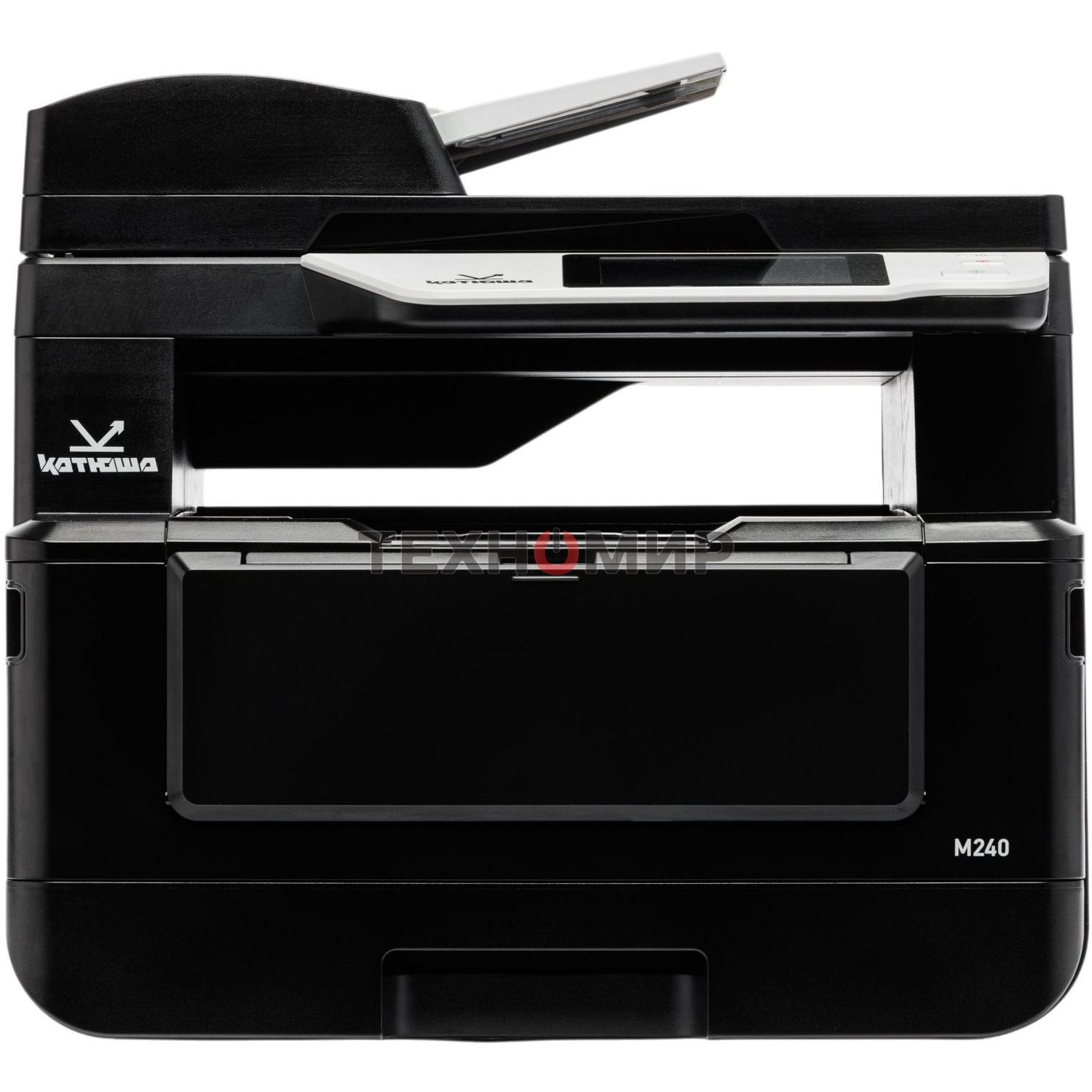 МФУ лазерное Катюша M240 принтер/копир/сканер/факс (опц.), 40 стр/мин А4, ч/б, 1200 dpi. Скан: цвет/чб 1200 dpi., 4 ГБ, 1000 Мб, USB, Wi-Fi (опц.), ADF 75 листов. Тонер 3 000 отп. Пр-во РФ, 3 года гар. МПТ