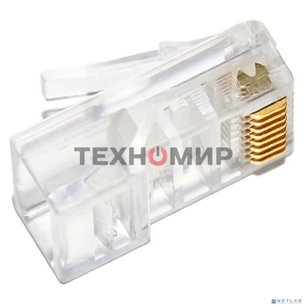 Коннектор Cabeus 8P8C RJ-45 под витую пару, категория 5e, универсальный, для проводников с толщ. по изол. до 1,05 мм