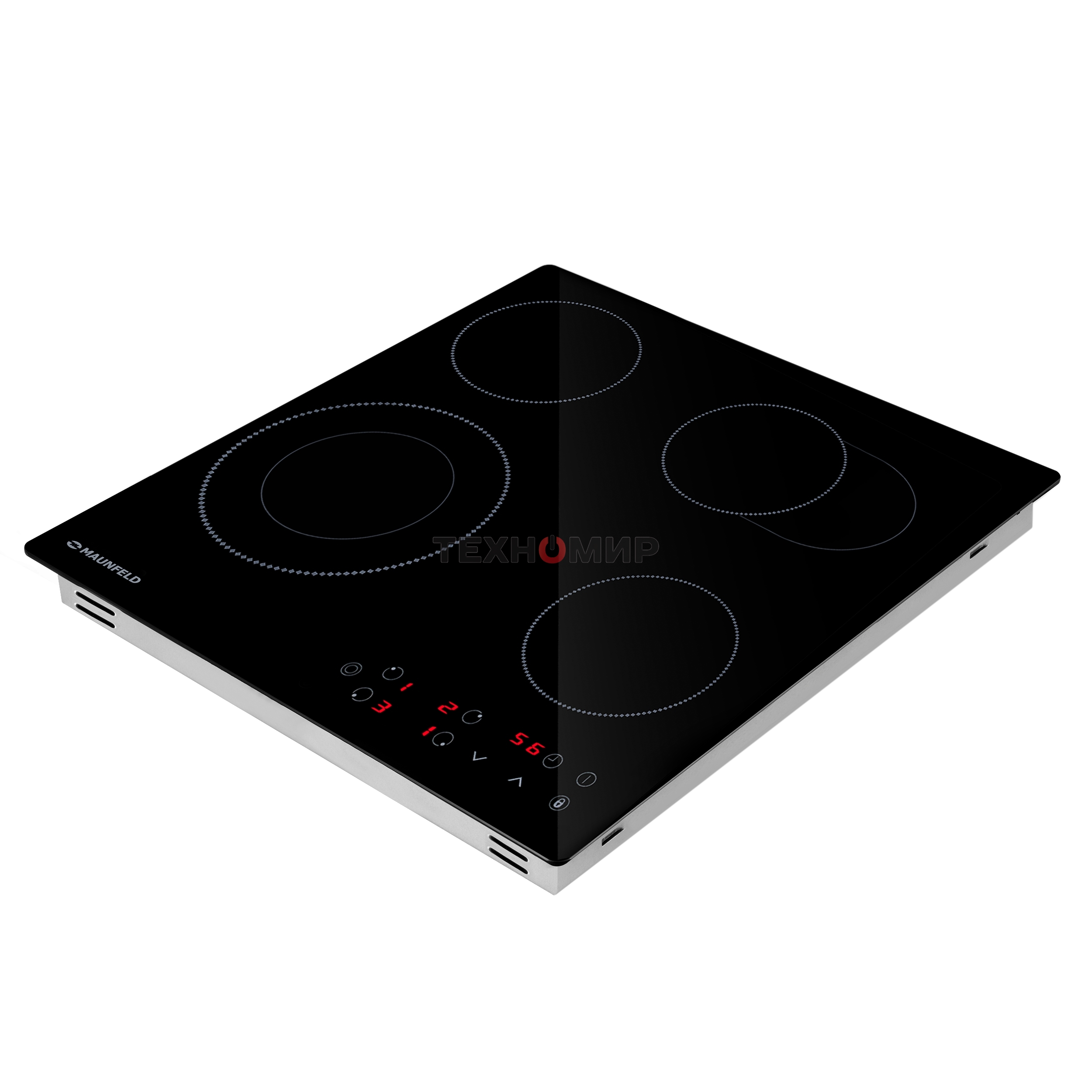 Электрическая варочная панель Maunfeld EVCE594SMDPBK, конфорок: 4 шт., стеклокерамика, независимая, черный