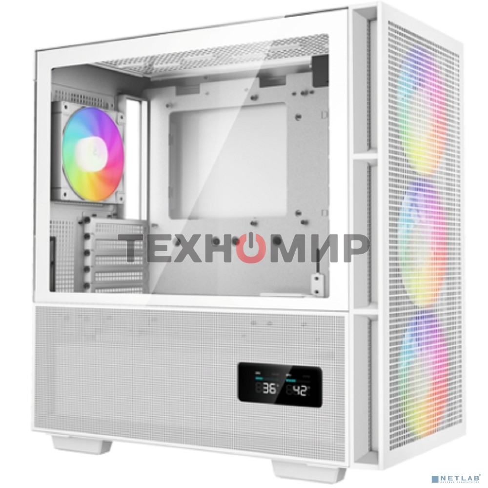 Компьютерный корпус Deepcool CH560 WH без БП, боковое окно (закаленное стекло)
