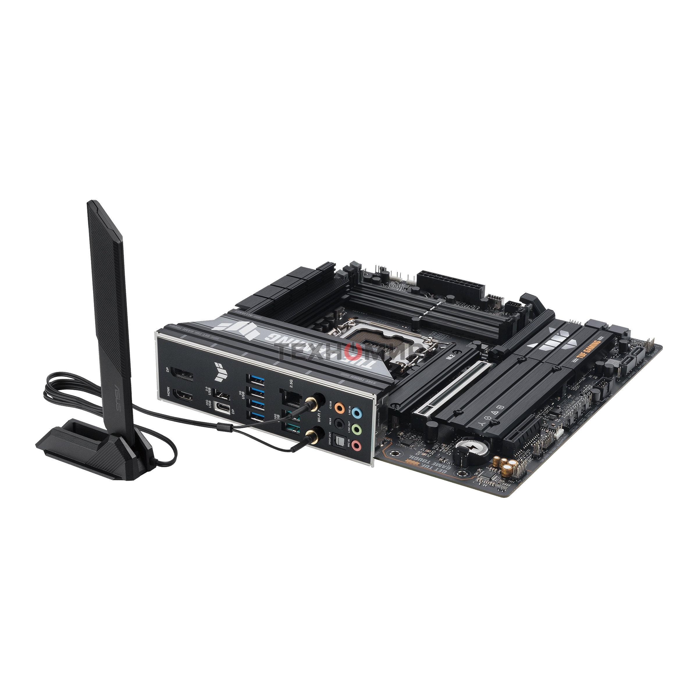 Материнская плата ASUS TUF GAMING B860M-PLUS WIFI, LGA 1851, Intel B860, 4xDDR5, 4xSATA, 3xM.2, 1xPCIe 5.0 x16, 1xPCIe x4, 1xUSB-C, 4xUSB-A 3.2 Gen 1, 2xUSB-A 3.2 Gen 2, 1xHDMI, 1xDP, 1x2.5Gb LAN, 7.1, mATX