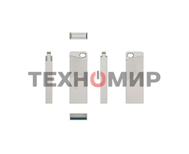 Флешка USB Netac UM1 (NT03UM1N-128G-32PN), 128Gb, USB 3.2, R/W 150/45, серебристый