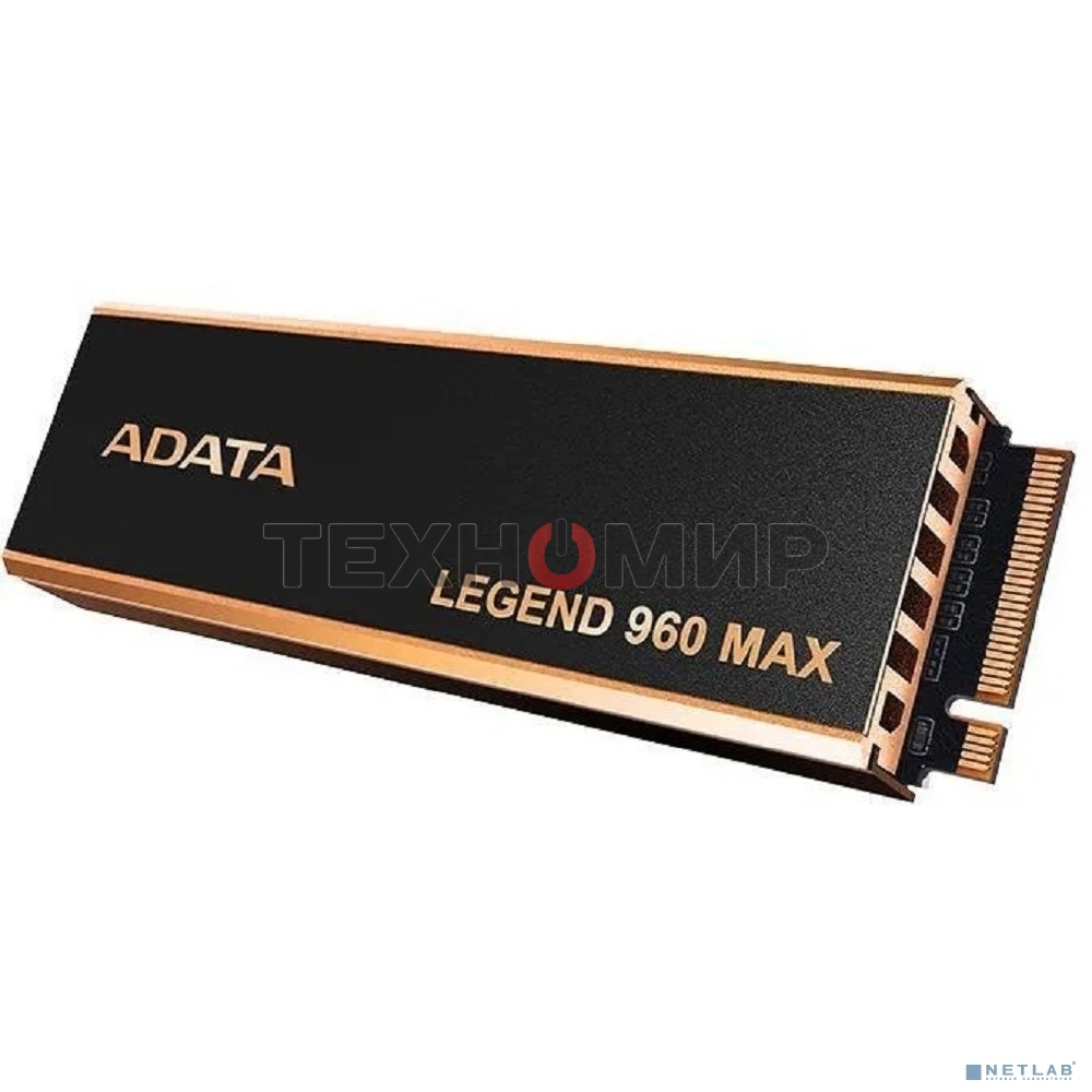 Накопитель SSD ADATA LEGEND 960 MAX, 1Tb, PCIe 4.0 x4, M.2 2280, NVMe, R/W 7400/6000, с радиатором