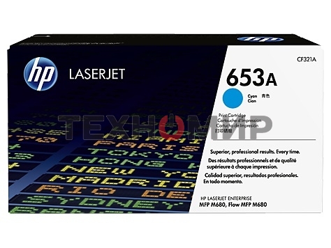 Тонер Картридж HP 653A CF321A голубой для HP MFP M680 (16000 стр.)