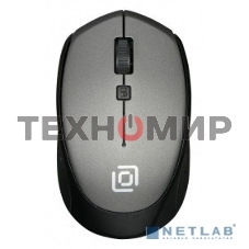Мышь беспроводная Oklick 488MW серый/черный, 1600 dpi, радиоканал, USB, кнопки - 4