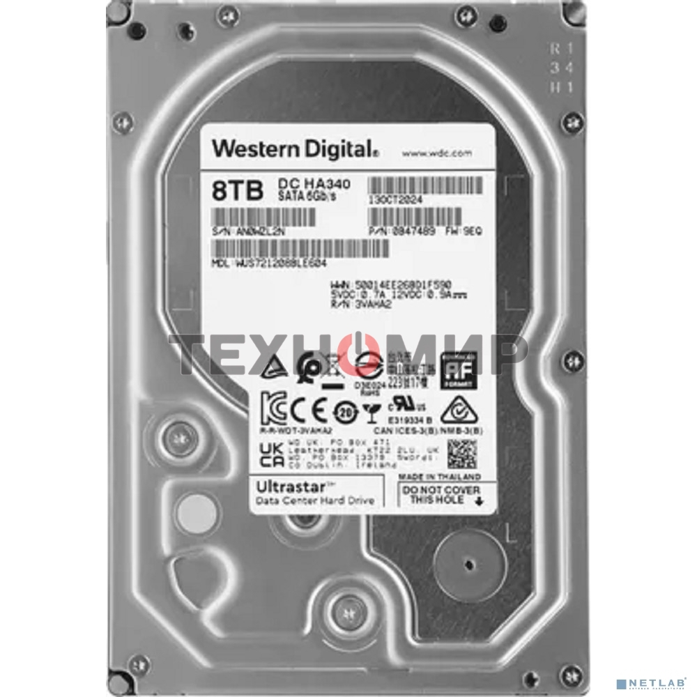 Жесткий диск серверный HDD WD Ultrastar DC HA340 8Tb SATA3 3.5